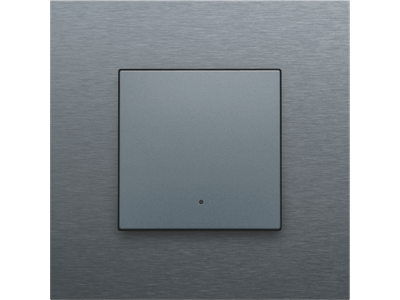 Enkelvoudige drukknop met led voor Niko Home Control, steel grey coated