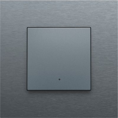 Enkelvoudige drukknop met led voor Niko Home Control, steel grey coated  Niko