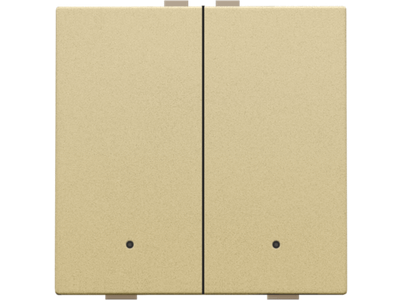 Tweevoudige drukknop met led voor Niko Home Control, gold coated