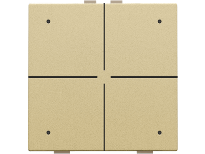 Viervoudige drukknop met led voor Niko Home Control, gold coated