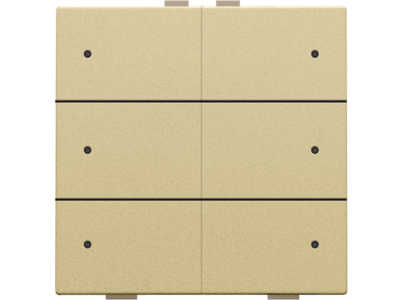 Zesvoudige drukknop met led voor Niko Home Control, gold coated