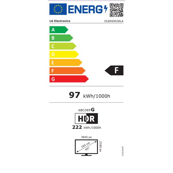 OLED65G36LA OLED evo G3 65 inch 4K Smart TV 2023 