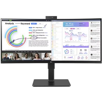 34-inch UltraWide™ WQHD (3440x1440) IPS-monitor met ingebouwde webcam en microfoon 