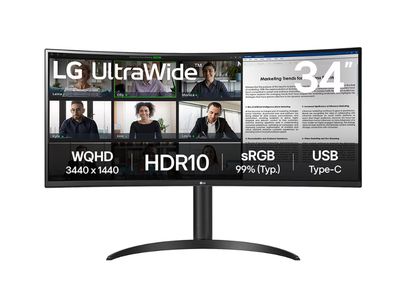 34WR55QK-B - QHD Curved Ultrawide Monitor - USB-C 65w - 34 inch