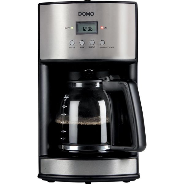 Domo DO473K Koffiezet met timer Inox 1,8L