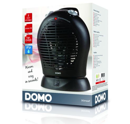 DO7324F Radiateur soufflant Noir+argent IP21  Domo