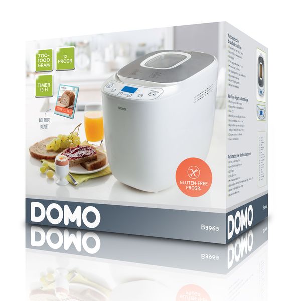 Domo Broodmachine wit + zilver 700-1000g