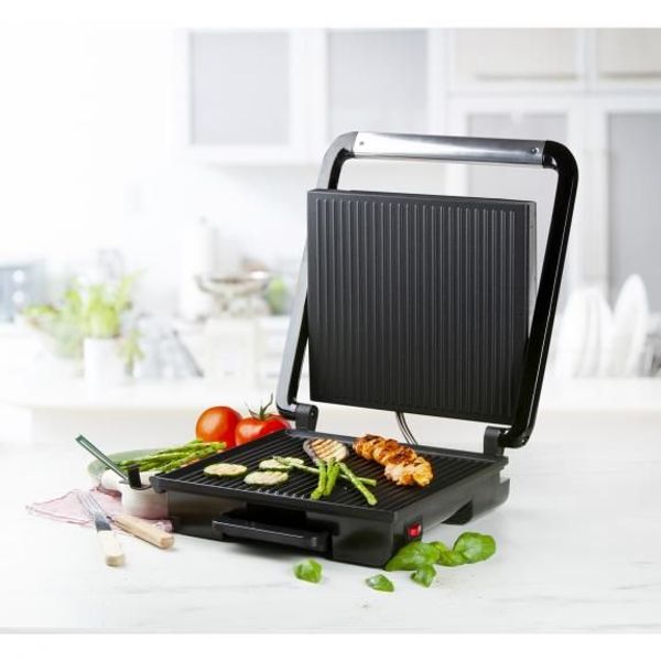 Domo Multifunctionele contactgrill Panini grill inox 