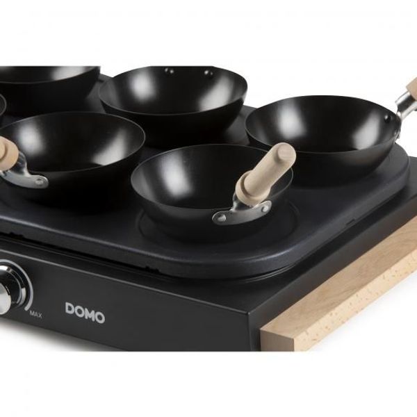 Domo Wok party set hout 1000W - ILAG