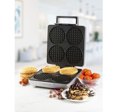 Wafelijzer Wafflelicious - voor 4 ronde wafels  Domo