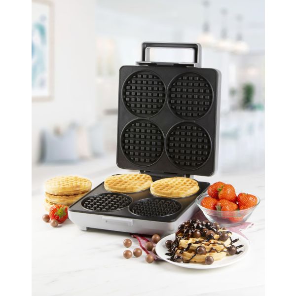 Wafelijzer Wafflelicious - voor 4 ronde wafels 