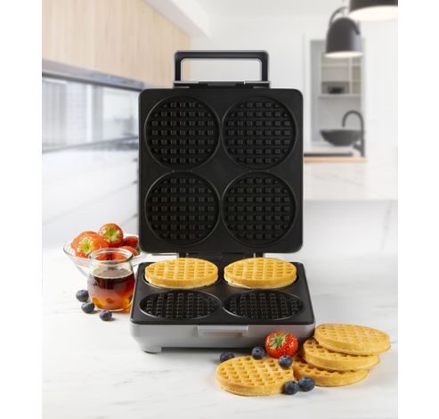 Wafelijzer Wafflelicious - voor 4 ronde wafels  Domo