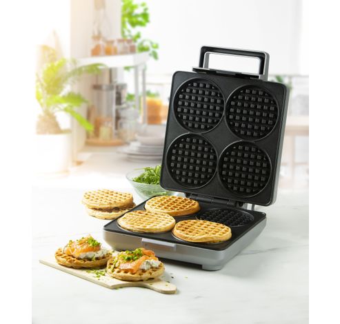 Wafelijzer Wafflelicious - voor 4 ronde wafels  Domo