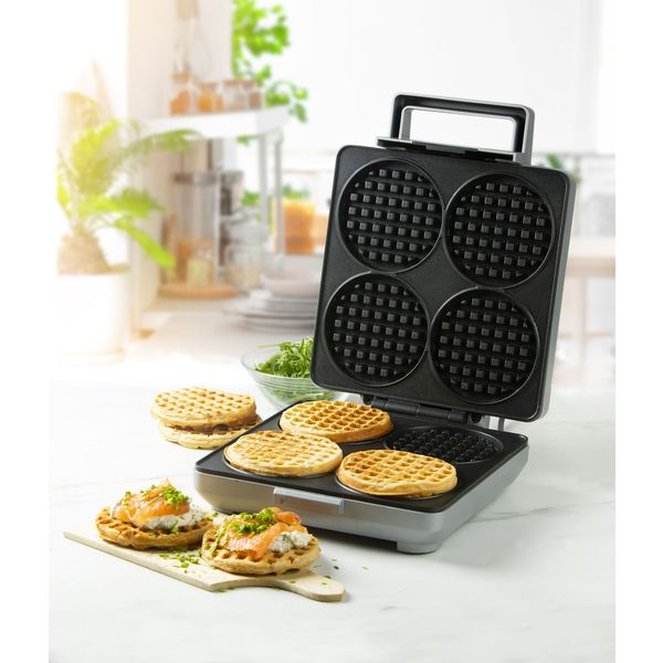 Domo Wafelijzer Wafflelicious - voor 4 ronde wafels