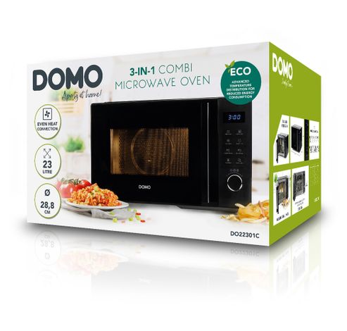 Microgolfoven zwart - combi - 23L  Domo