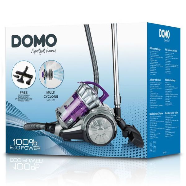 Domo Stofzakloze stofzuiger, 2,5 L, 800 W, paars