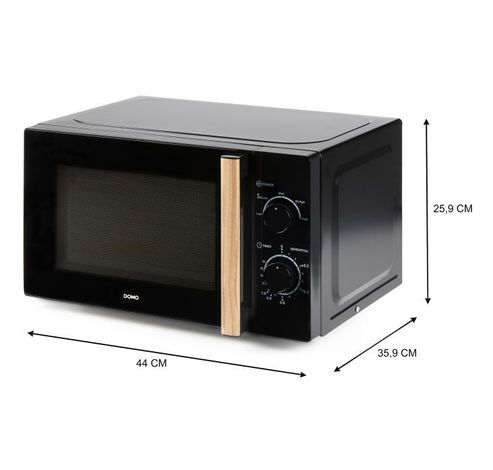 DO2820 Four à micro-ondes solo avec une poignée à l’aspect bois - 20 L - 700 W  Domo