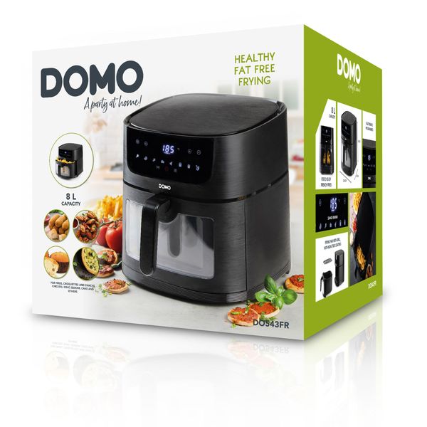 Domo Deli-fryer met kijkvenster - 8 L - 1800 W