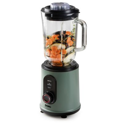 Blend & Balance blender met glazen kan van 1,5 L en beker - 800 W - groen  Domo