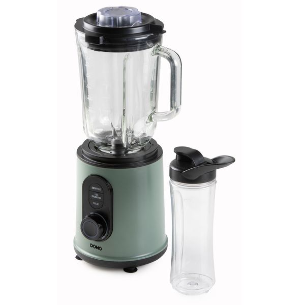 Domo Blend & Balance blender met glazen kan van 1,5 L en beker - 800 W - groen