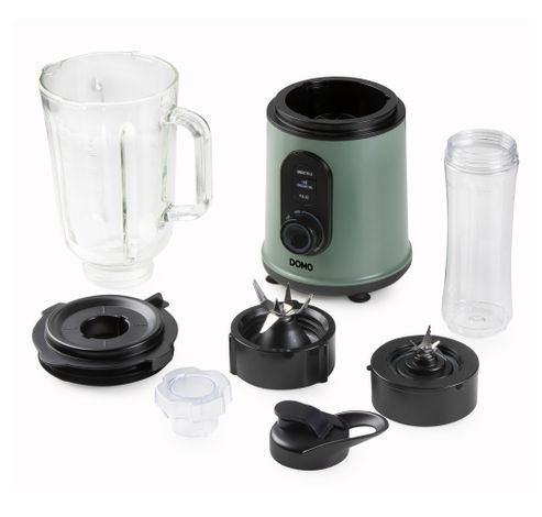 Mixeur Blend & Balance avec pichet en verre de 1,5 L et tasse - 800 W - vert  Domo