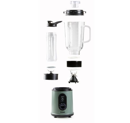 Mixeur Blend & Balance avec pichet en verre de 1,5 L et tasse - 800 W - vert  Domo