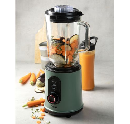 Mixeur Blend & Balance avec pichet en verre de 1,5 L et tasse - 800 W - vert  Domo