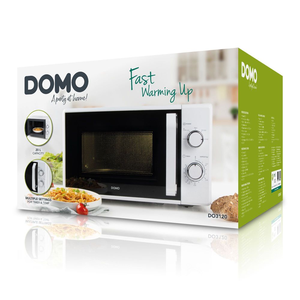 Domo Microgolfoven vrijstaand Microgolfoven solo - 20 L - 800 W - wit