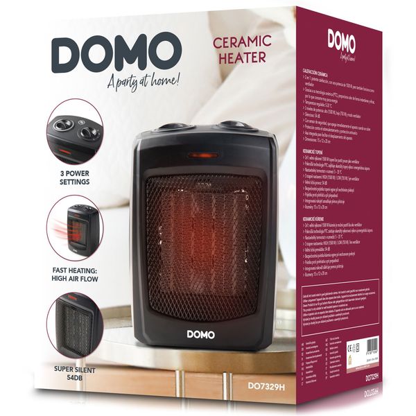 Domo Keramische verwarming 2-in-1 draagbaar 1500W