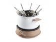 Fondue - 8P - houtlook/wit - 1500 W