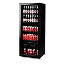Barkoelkast DO91611BK C glazen deur 237L 140cm