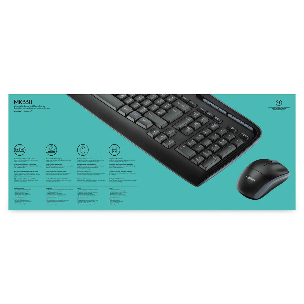 Logitech Toetsenbord- en muisset MK330