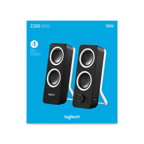 Logitech Z200 Stereo Speakers Midnight Black