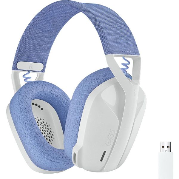 Logitech G435 Lightspeed Headset Off White and Lilac