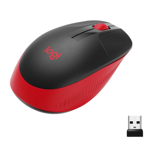 Logitech M190 Full-Size Wireless Mouse Red