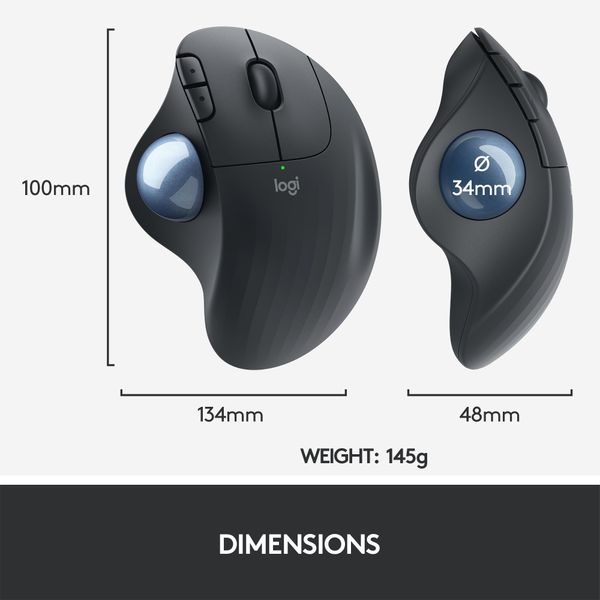 Logitech M575 ERGO Draadloze Trackball Muis