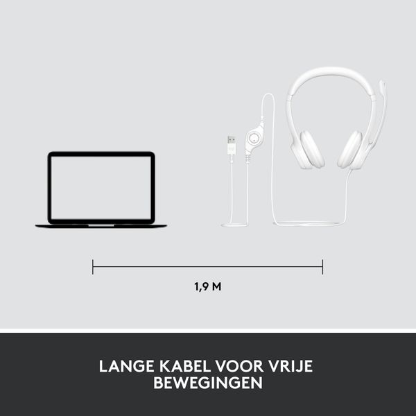 Logitech Logitech h390 headset off-white