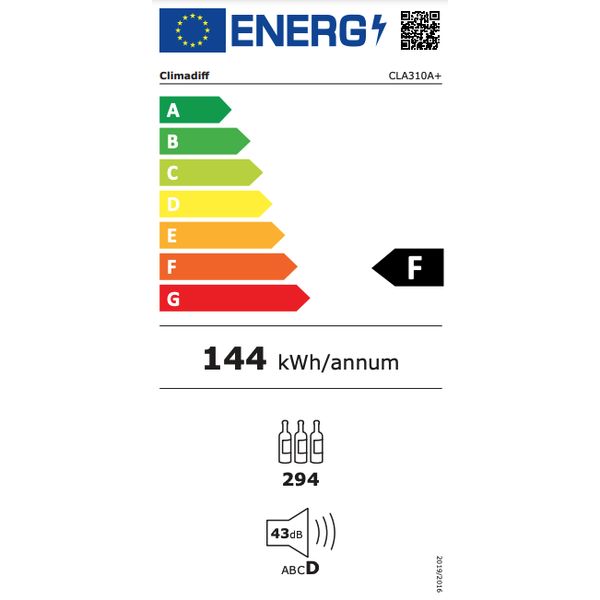 CLA310A+ Cave de vieillissement 294 bouteilles  