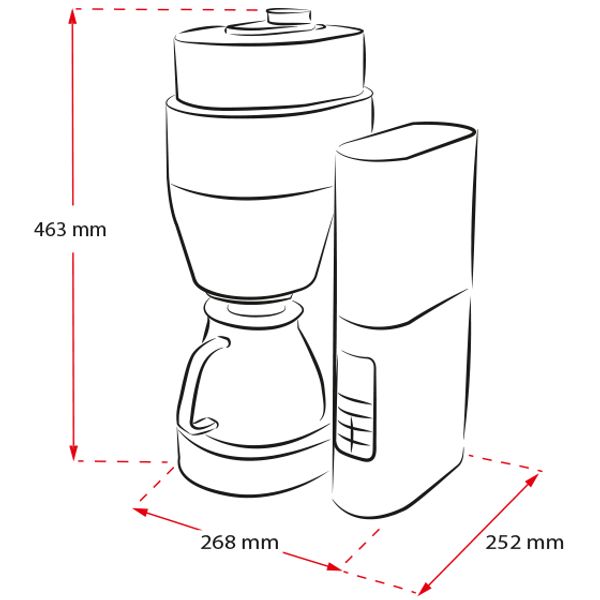 1030-01 AromaFresh Pro Koffiezet met bonen zwart 