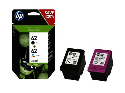 HP 62 inktcartridge 2-PACK