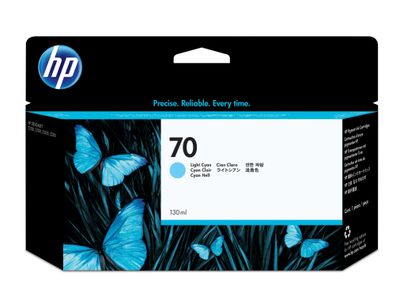 70 licht-cyaan DesignJet inktcartridge, 130 ml