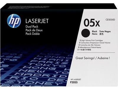 05X LaserJet high-capacity zwart 2-pack