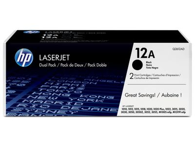 12A originele zwarte LaserJet tonercartridge, 2-pack