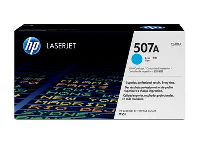 507A toner LaserJet cyan authentique