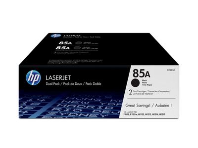 85A zwarte LaserJet tonercartridge, 2-pack