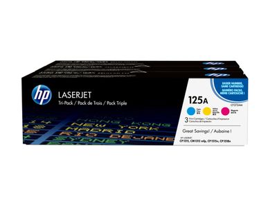 125A pack de 3 toners LaserJet cyan/magenta/jaune