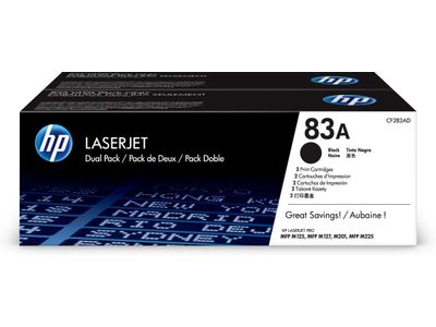 83A originele zwarte LaserJet tonercartridge, 2-pack