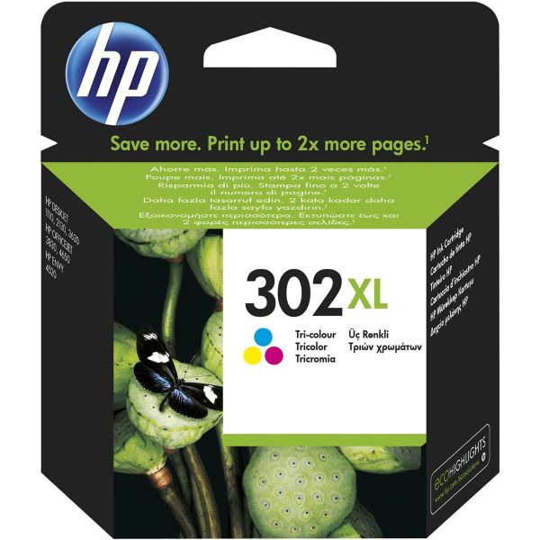 HP 302XL Tri-Colour Ink Cartridge Blister