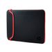 HP laptop sleeve 15.6 inch black/red