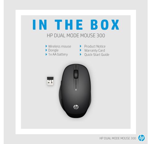 300 Dual mode black mouse  HP